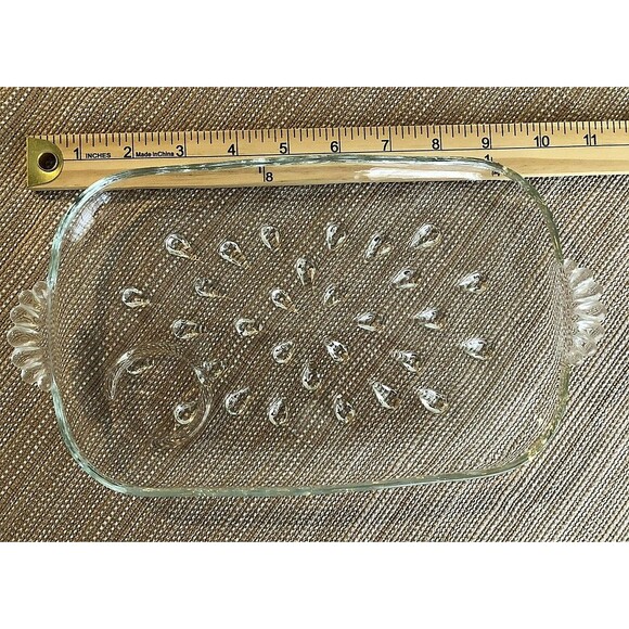 Vintage Hazel Atlas Glass Teardrop Snack Tray Luncheon PLATE ONLY - Picture 2 of 6
